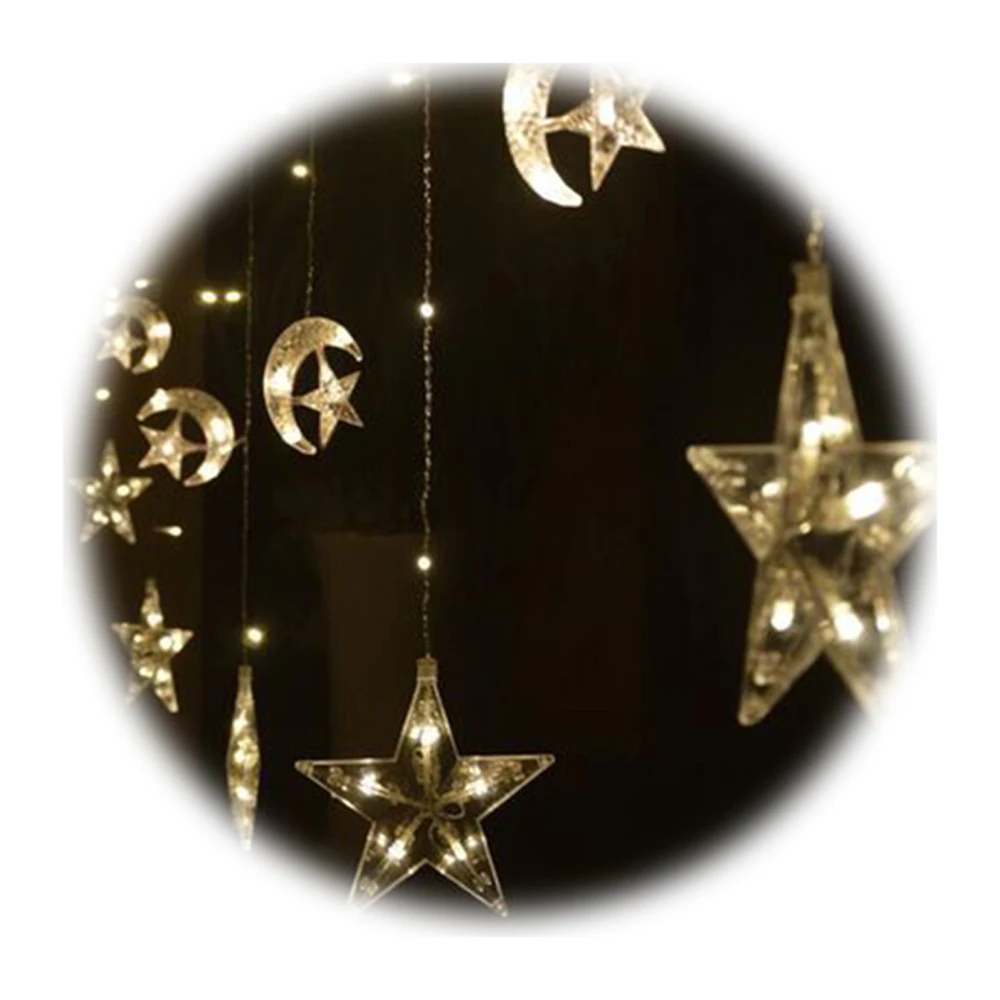 Led stars moon colorful curtain lights bar outdoor ins decorative lights full of stars string lights