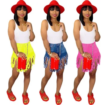 
Fast Dispatch Sexy Fahion Sports Print Jeans Shorts Macrame Two Piece Set Designer Women Clothing Ladies 