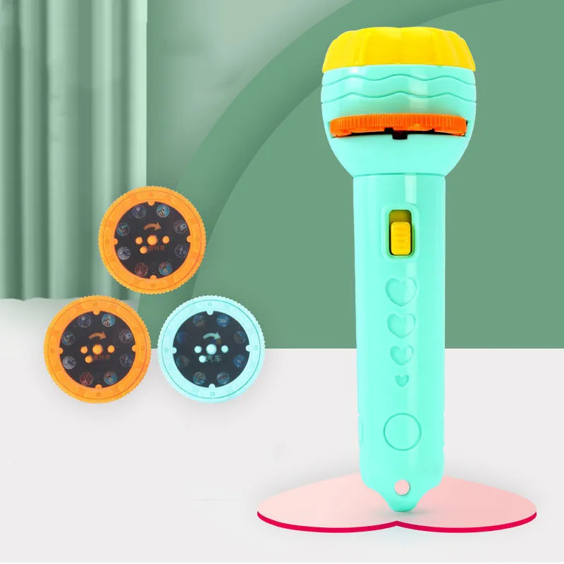 Amazon Hot Selling Kids Flashlight Torch Cartoon Storybook Projectors Flashlight Led Torch Light Toys