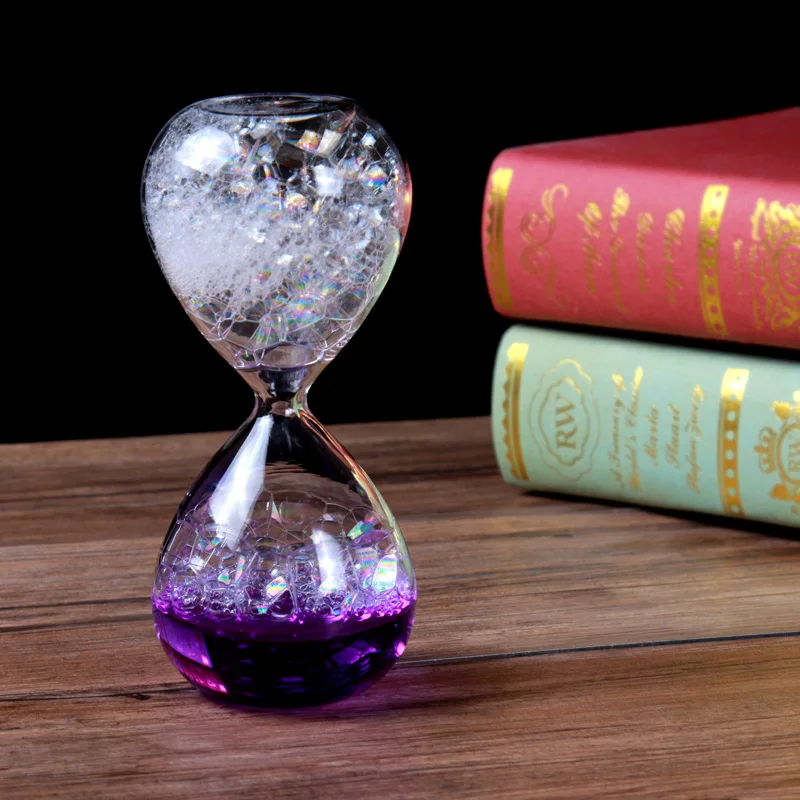 House Decoration Color Liquid Bubble Puff Hourglass Timer