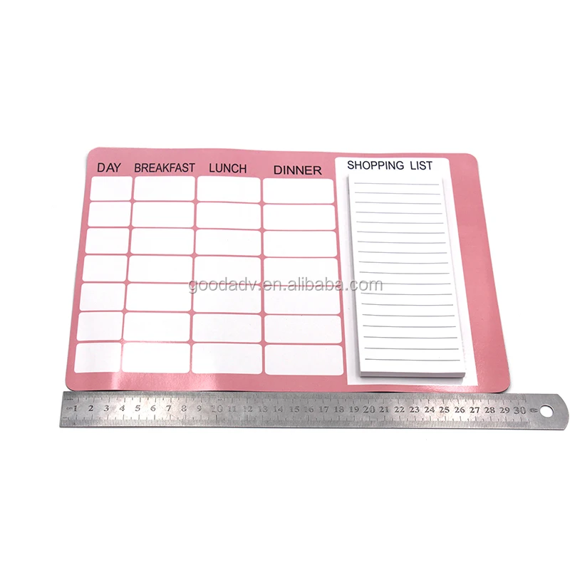 Custom Colorful Margine A5 Daily Writing Lined Tablets Memo Pad To Do List Notepad with Giant Magnet