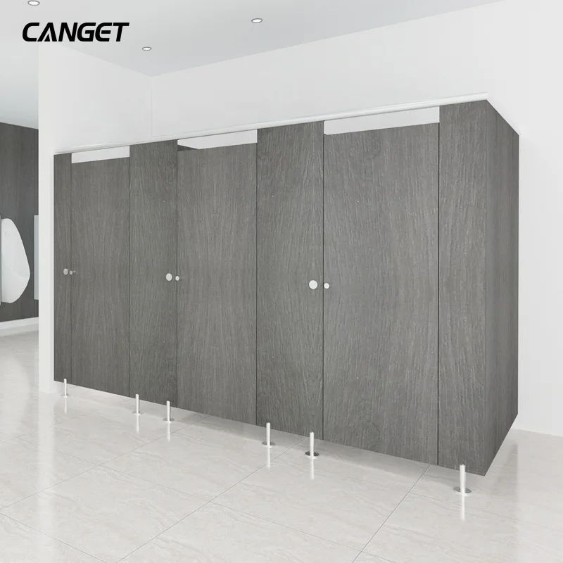 public compact laminate wood bathrooms stalls partitions Canada
