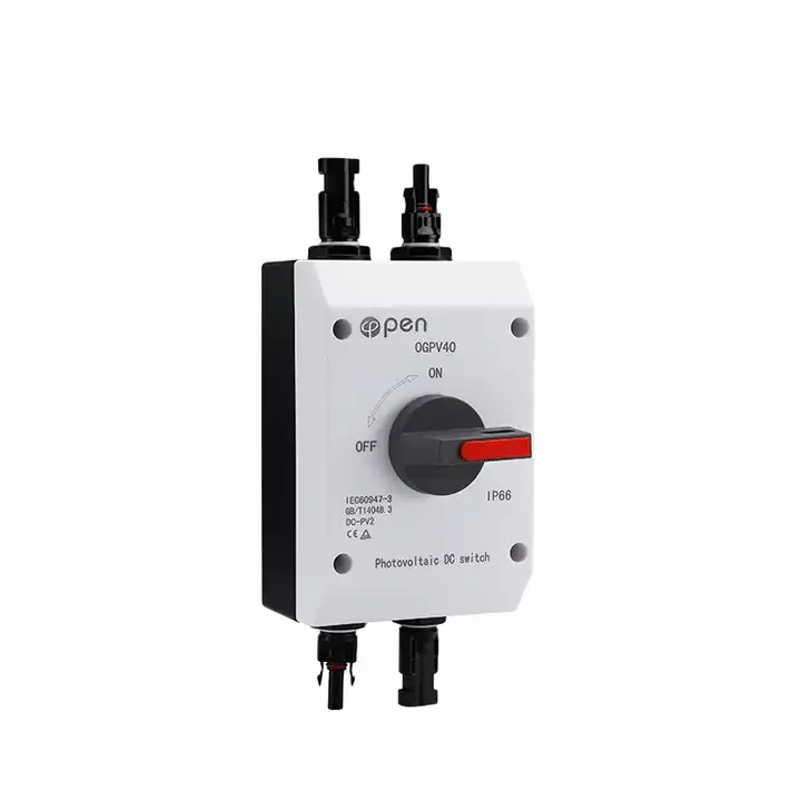 1000v IP65  photovoltaic pv dc 1P 2P 3P 4P weatherproof isolator solar isolation disconnect box switch with CE CB TUV c