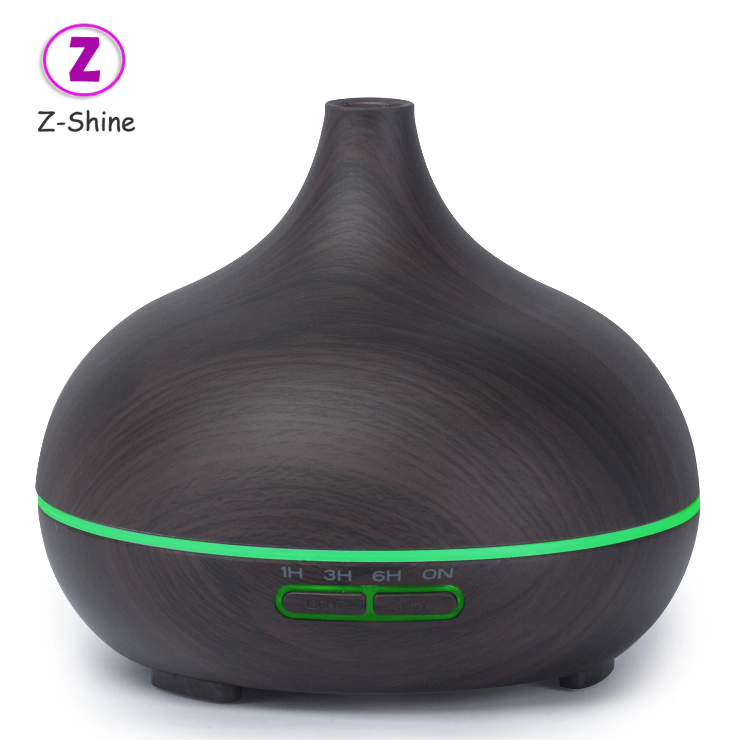 Wholesale  Home Appliances Dark Wood Grain 300ML Essential Oil Diffusers Ultrasonic Aromatherapy