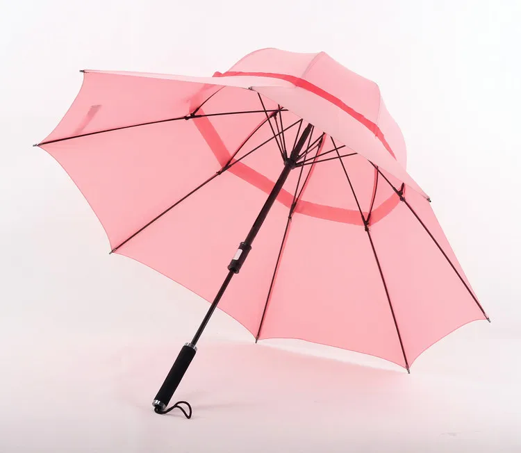 Curved Plastic Strong Windproof Special Auto Open Straight Hat Umbrella