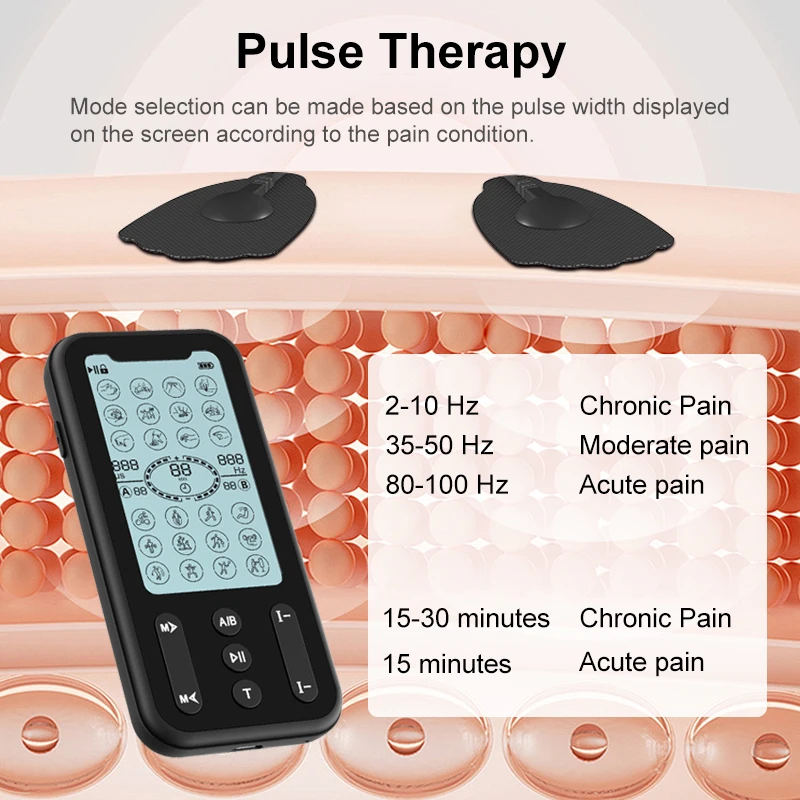 Advanced Physical Therapy Device 2-in-1 TENS EMS Device for Muscle Recovery and Pain Relief with Electric Pulse Therapy