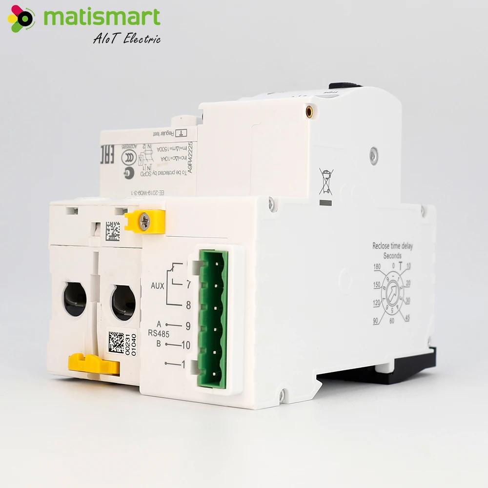 Trips 3 time delay 10s,60s,300 intelligent smart circuit breaker with RCCB