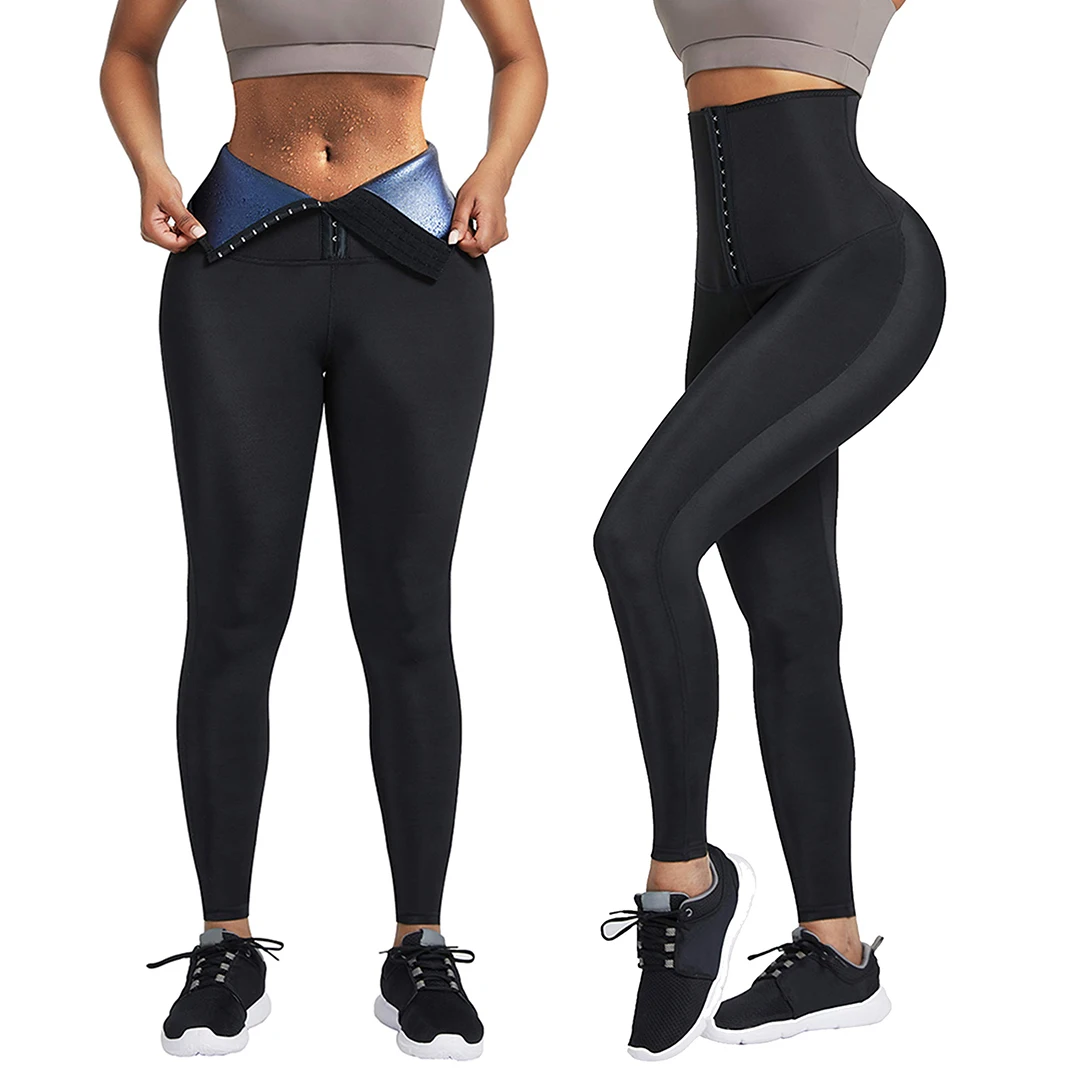 TENNEIGHT Butt Lifter Panty Fitness Sauna Pants High Waisted Compression Workout Tights Gym Yoga Leggings for Women