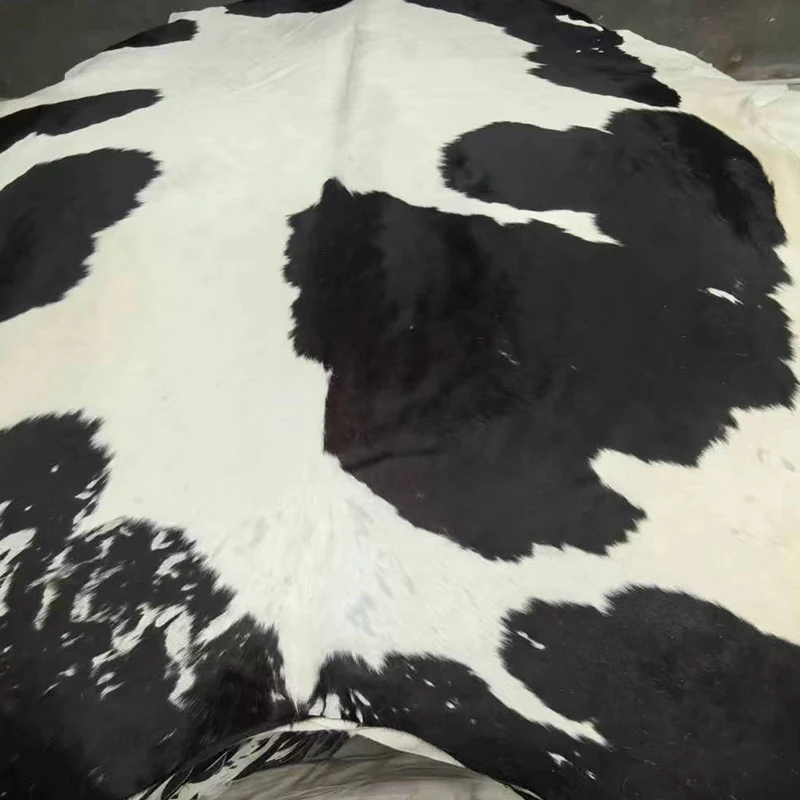 B 100% whole flower cow skin real cow skin black and white carpet used to make furniture sofa belt uggage shoes fabric