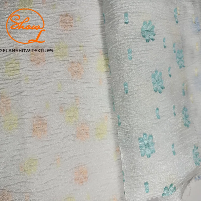 Velvet Flower Chiffon Fabric 65% Polyester 35% Nylon 76GSM FOR Dresses Tops Scarves Decorative Home Items