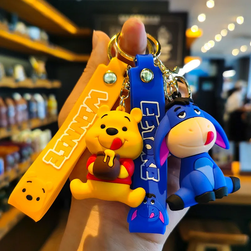 2024 new cute cartoon designer Mickey Poonie Bear car key chain ring toy keyring wholesale keychain