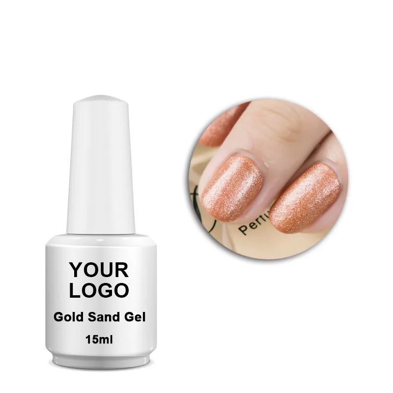 Rich Pigment Professional Factory Best Price Odorless Uv Soak Off Gold Sand Vegan Colour Gel Nail Polish Supplies Oem