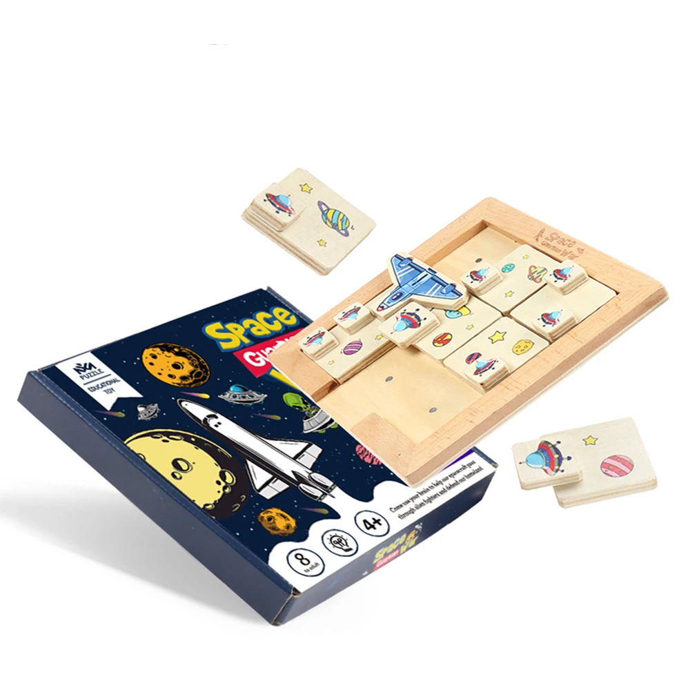 Young children Educational Wooden Puzzle Toy 3D Space Guardian War Puzzle toy For Kids