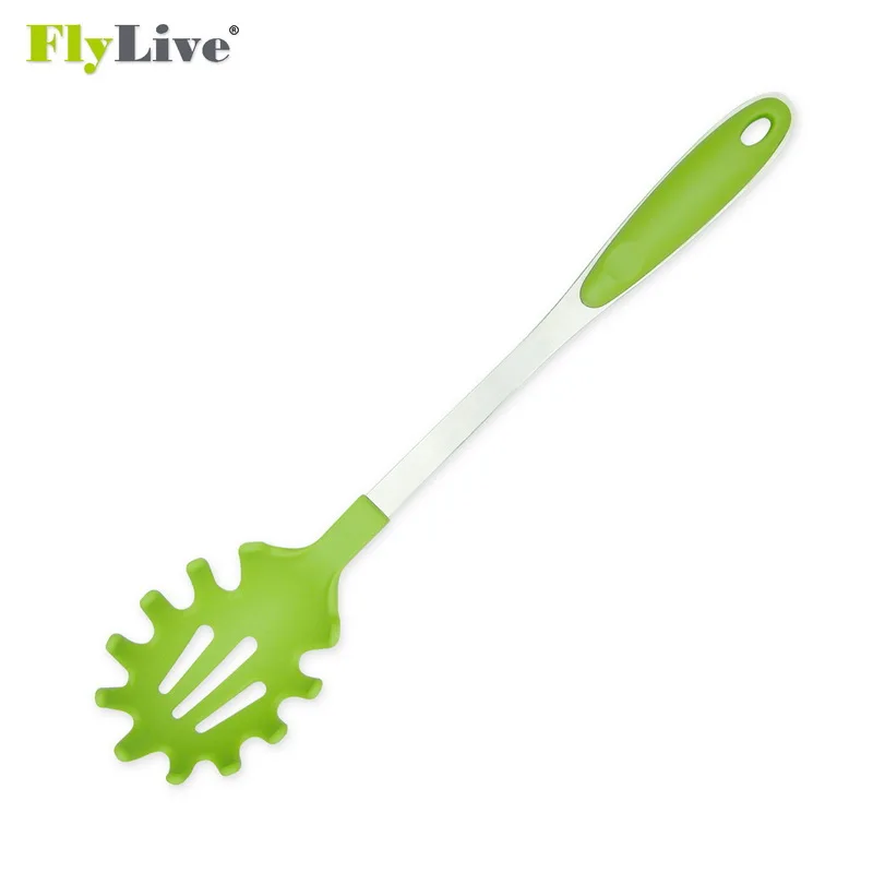 
Kitchen Utensils 6-Piece Tool Set: Ladle Pasta Fork Slotted Spoon Solid 