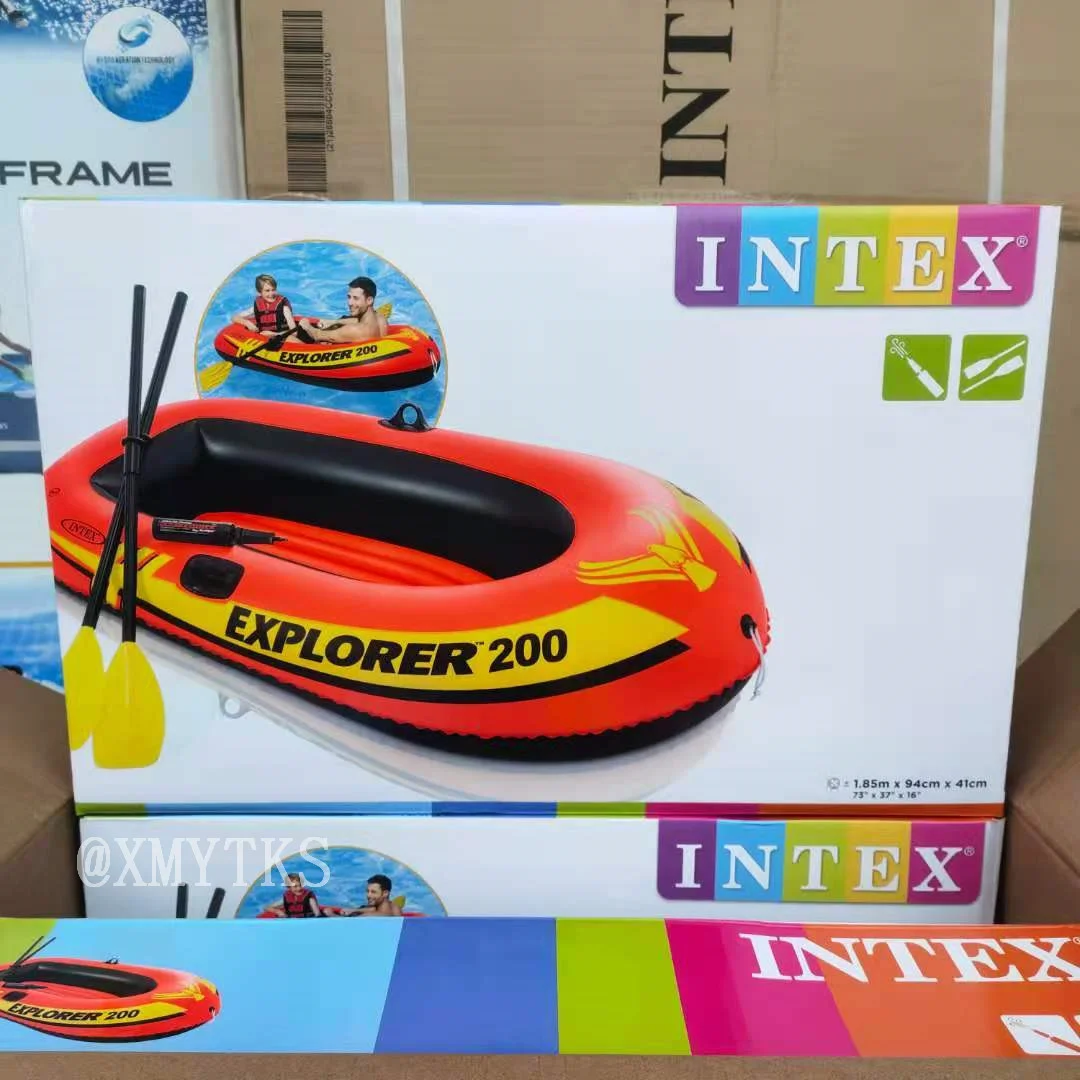 Дешевая надувная лодка intex 58331 Explorer 200 рыболовная Лодка на 2
