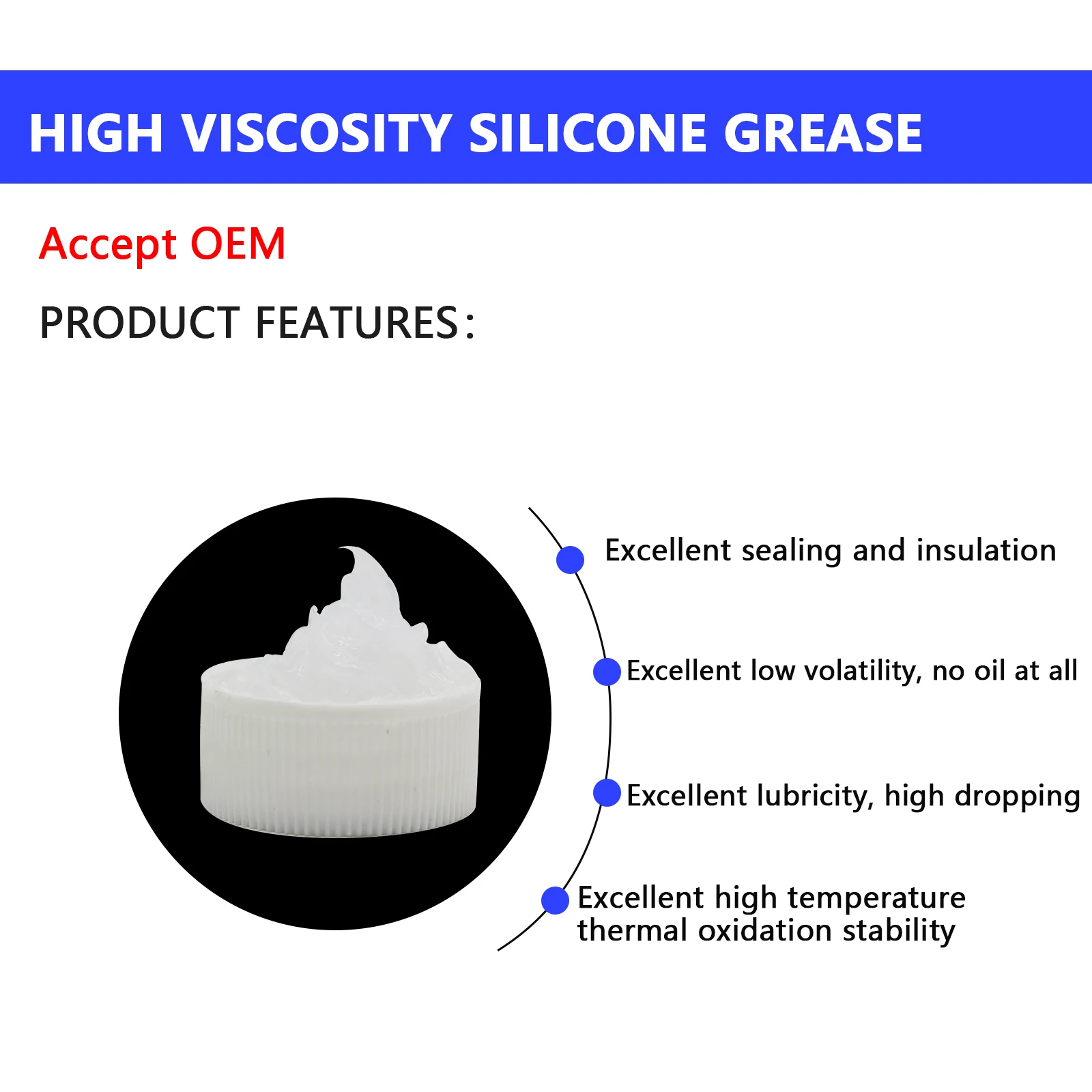 Best-selling high-viscosity silicone grease 5g waterproof sealing grease high-temperature bearing grease