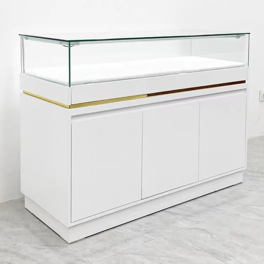 glass jewellery display showcase lockable jewelry counter designs perfume display stands