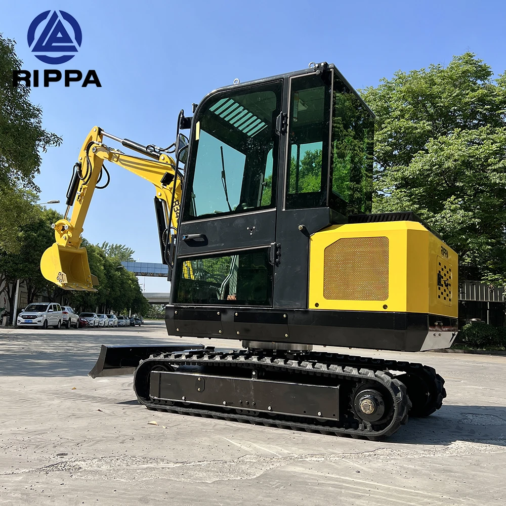 Rippa Chinese Earth Moving Machinery Towable Escavatore1Ton 2Ton 3Ton Mini Excavator