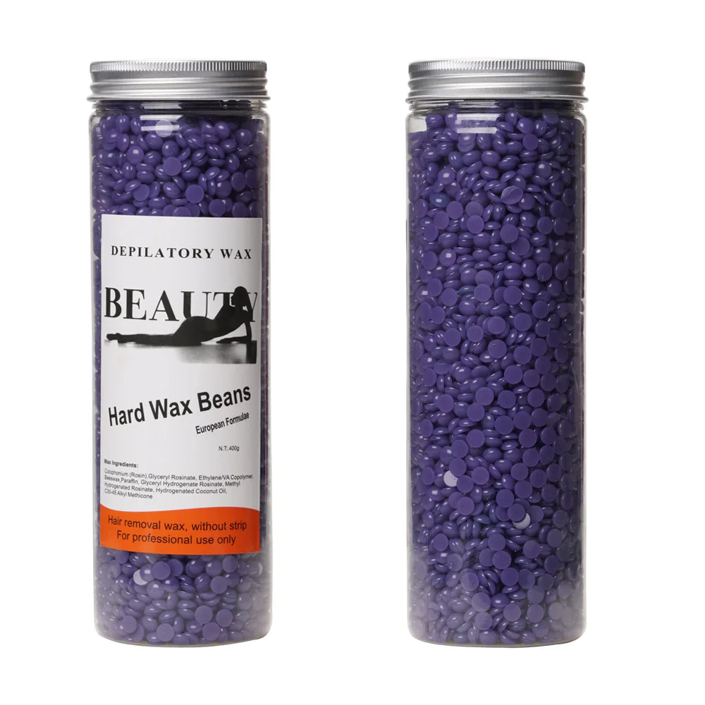 400g tube packaging professional depilatory hard wax beads no strip wax beans for hair removal