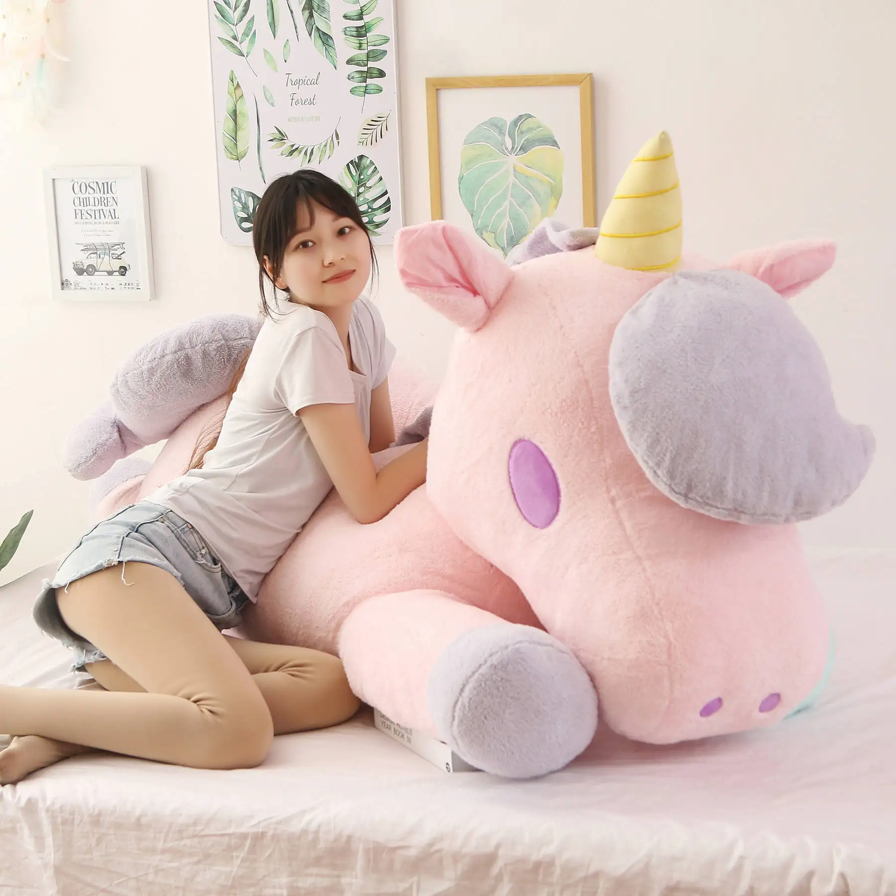 Household Wholesale Custom unicorn plush pillow Stuffed animal unicorn plush toys