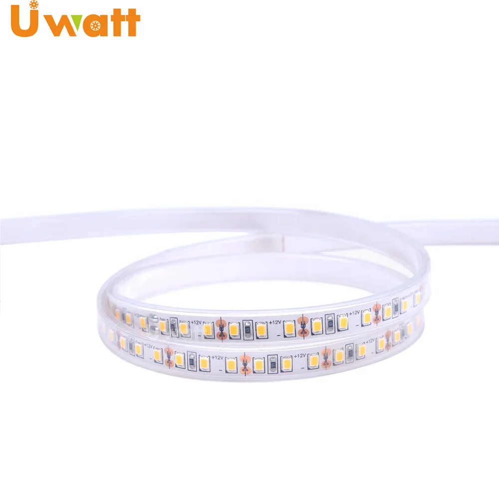 8mm White FPCB IP67 Casing PU 120 leds 1 Meter Luces LED Strip Light 12W 14.4W