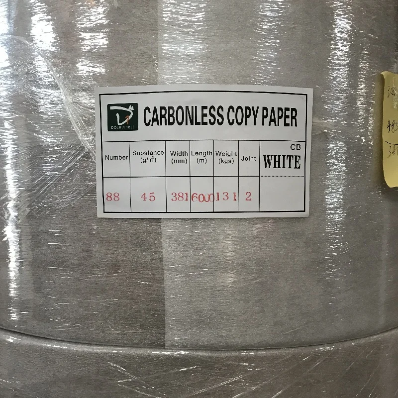 Original Brand New Mixed Wood Pulp 4ply Ncr Rolls Double Layer Carbonless Paper Fanapart Adhesive