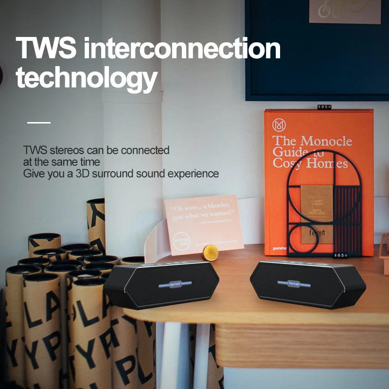 Manufacturing Original Mini Sports Waterproof IPX5 50W Box Subwoofers Wireless BT Speaker