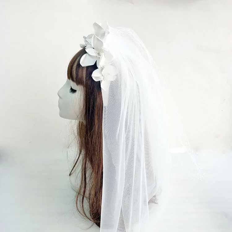
Bh2569 Wedding Trend Hot Products Personalize Bride Flower Headband Veil Hair Accessories Bridal Headpiece 