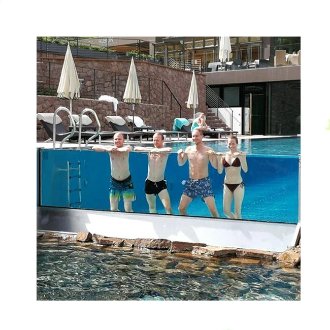 acrylic plexiglass of pool