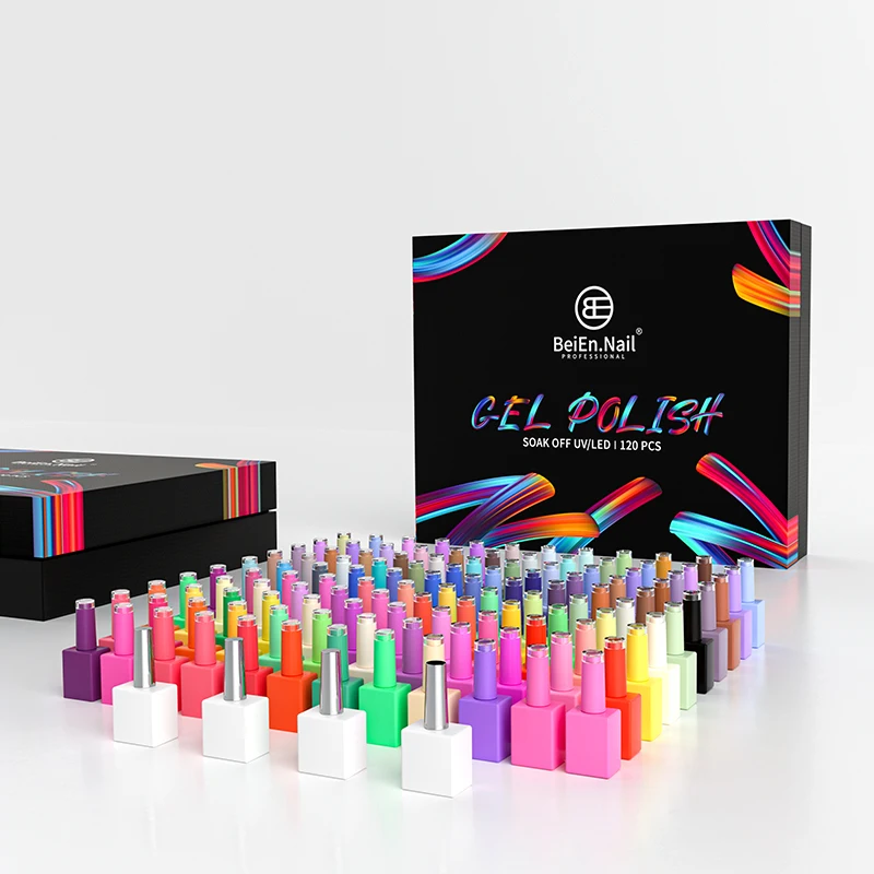 BeiEn High quality Direct Selling Custom Private Label Logo 15ml 20ml soak Off UV 3000 color nail gel polish set OEM&ODM Bulk