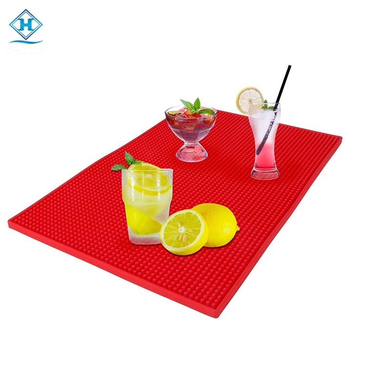 Jagermeister tuborg macallan coffee silicone PVC non moven bar mat Italian rubber custom logo create beer mats silicon