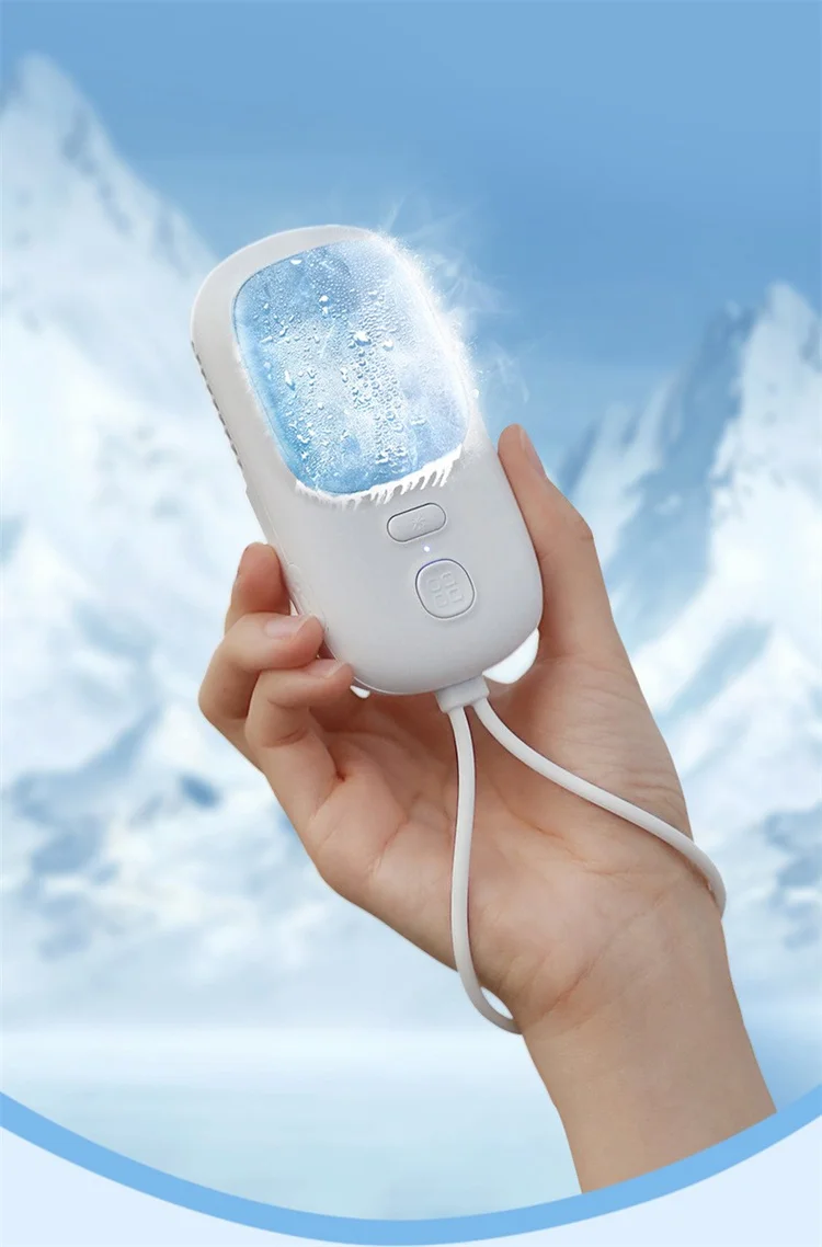 Lazy People Portable Air Cooling Fan Electric Semiconductor Controller Hand Held Fan USB Mini With Logo