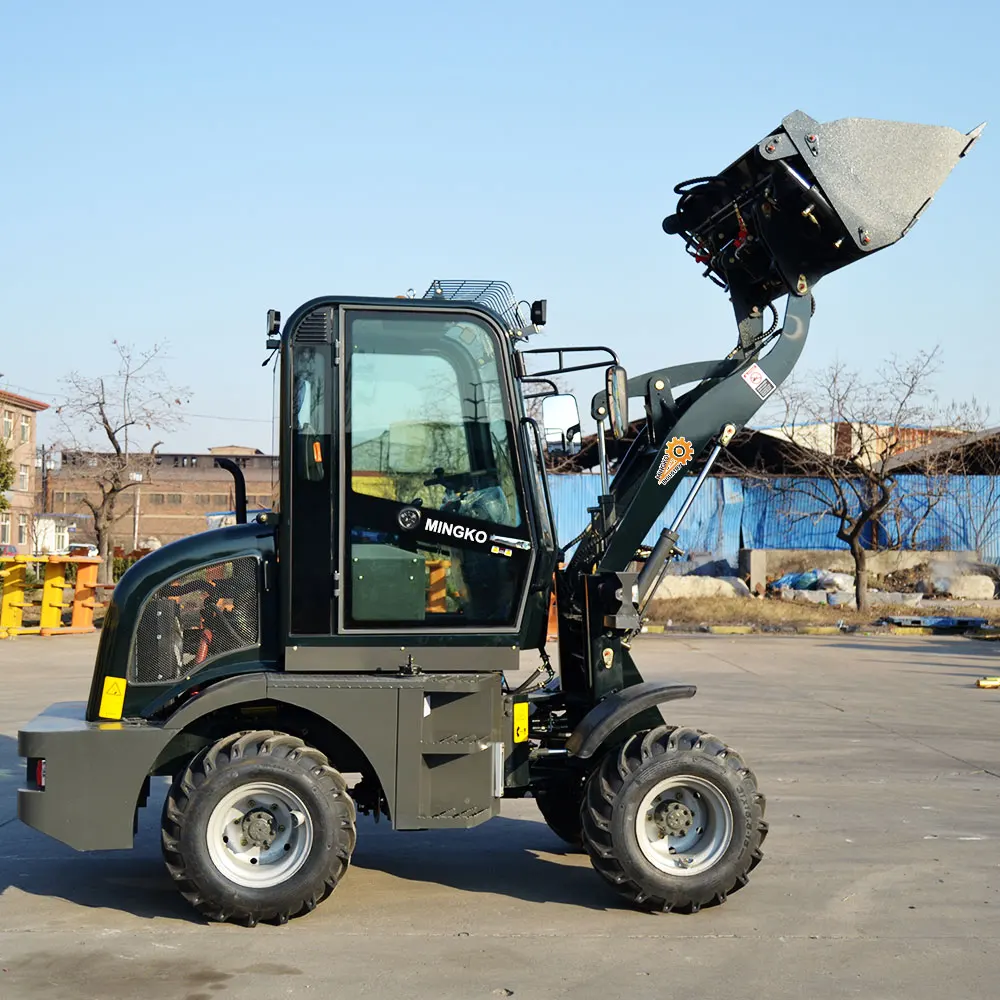 Articulated Loader Chinese Wheel Loader 0.8ton Shovel Loader with 4-in-1 Bucket