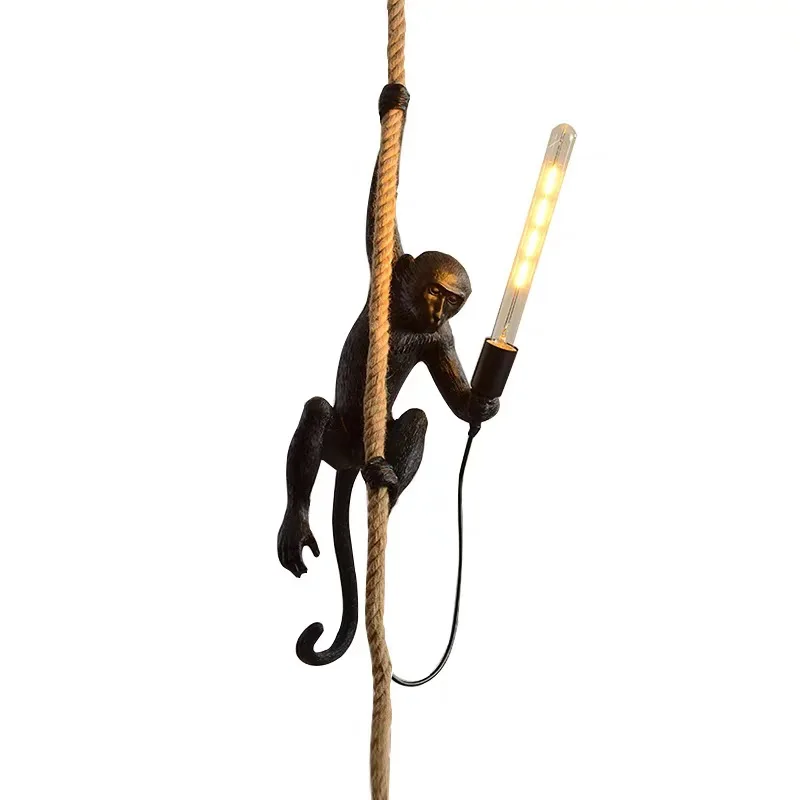 nordic personality art monkey chandelier childrens room table lamp cafe corridor wall lamp shop restaurant animal wall lights