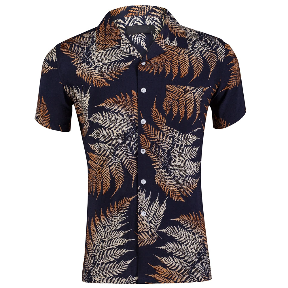 Wholesale RTS Custom all over printing Beach wear Resort shirts Party Silk Cotton Poplin Men Aloha shirts