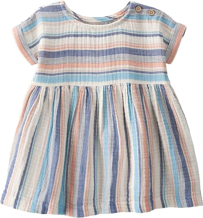 2024 New design Sleeveless baby girl dresses with all-over printing design Party Dress Sweet Frocks Dress