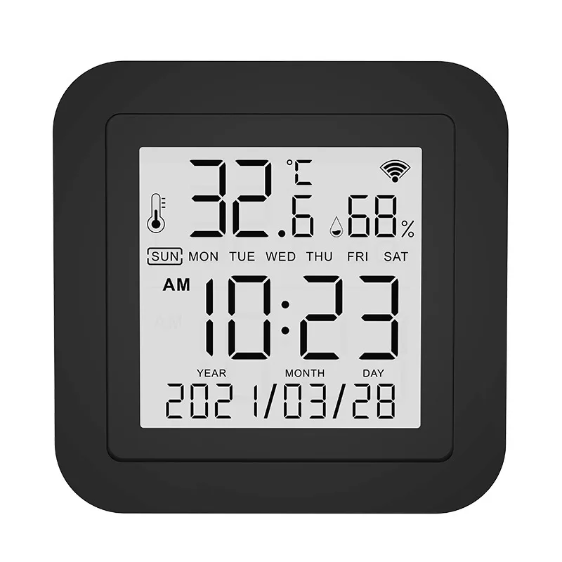 WIFI приложение LCD Цифровые часы с температурой и влажностью