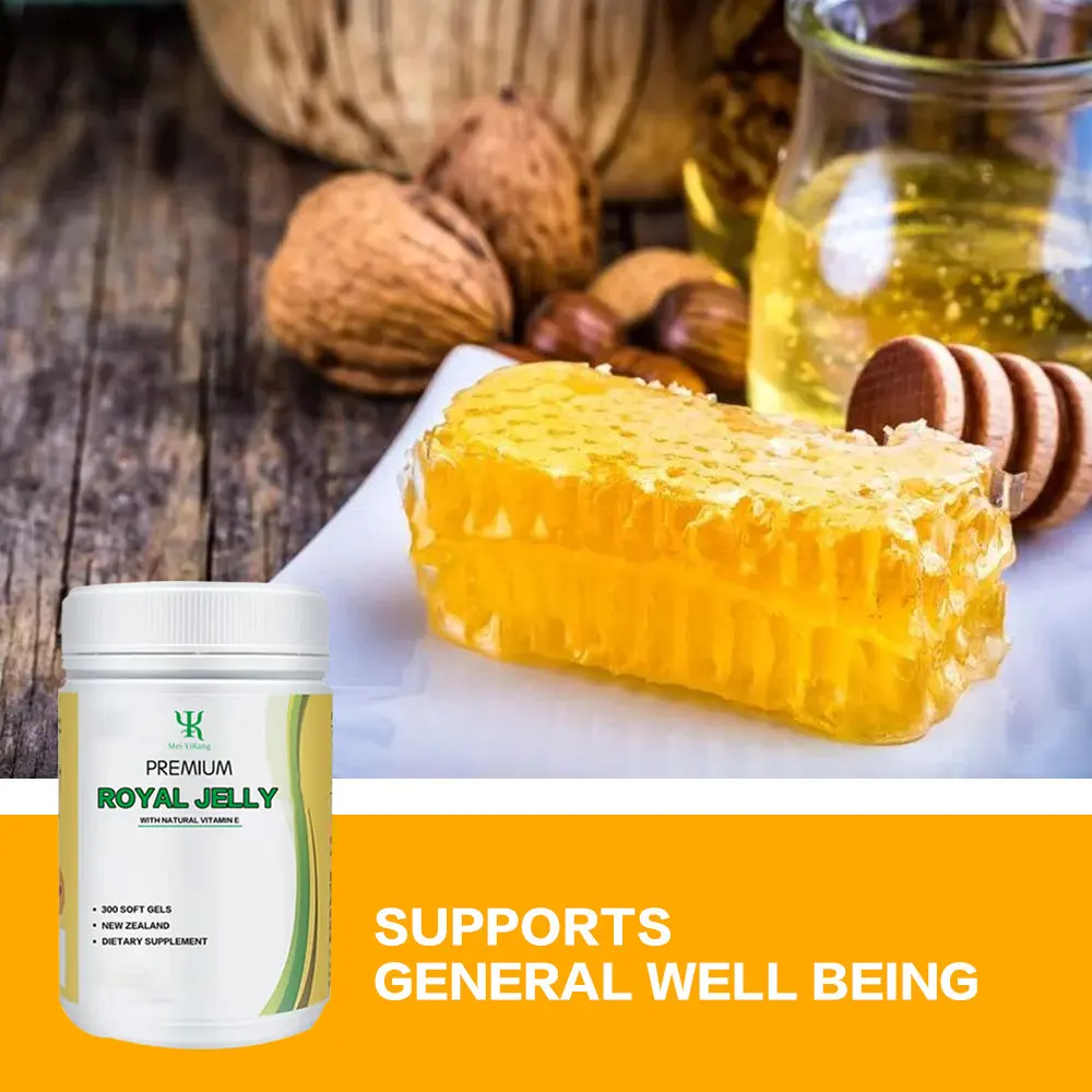 Private label high quality softgel capsules Royal Jelly with natural Vitamin E supports general well being softgel capsules