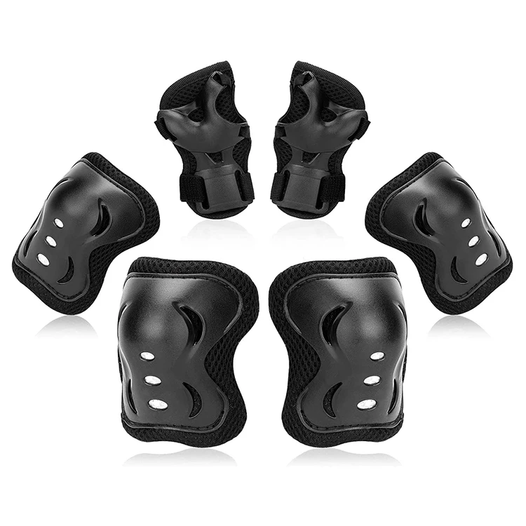 6 in 1 Adjustable Age 4-14 Safety Gear for Roller Skating Cycling Skateboard Bike Scooter Rollerblading