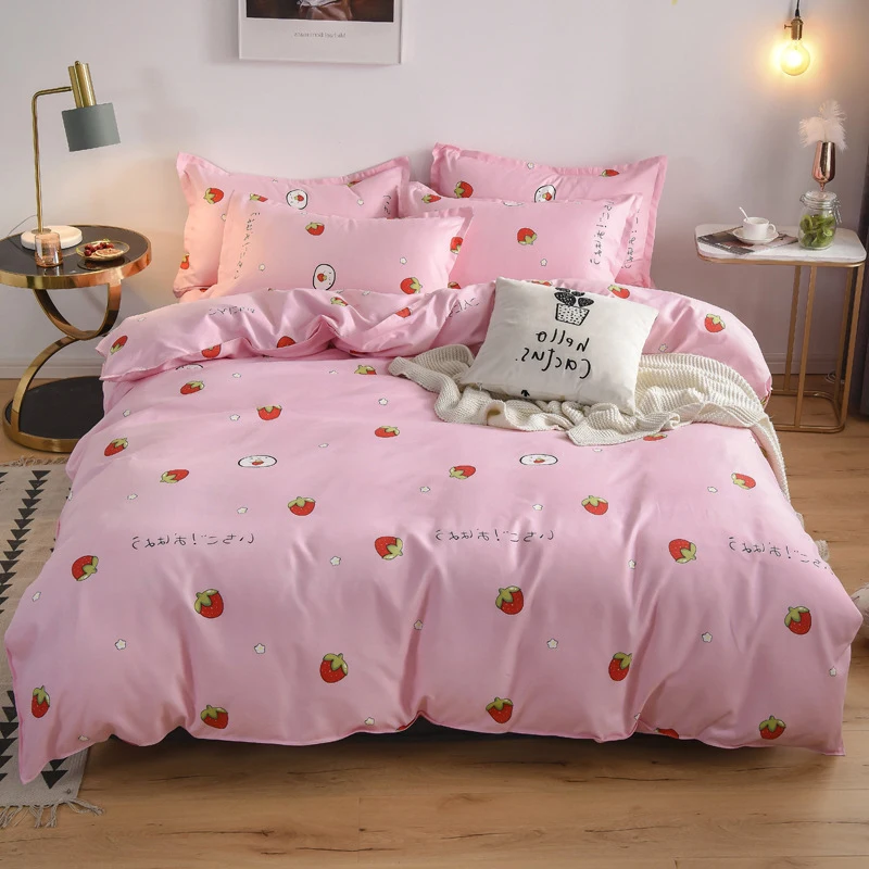 Fashion OEM Factory Supply Kids Bed Sheets Set 100% Cotton Cartoon Bedding Set Four-Piece Bedding Set
