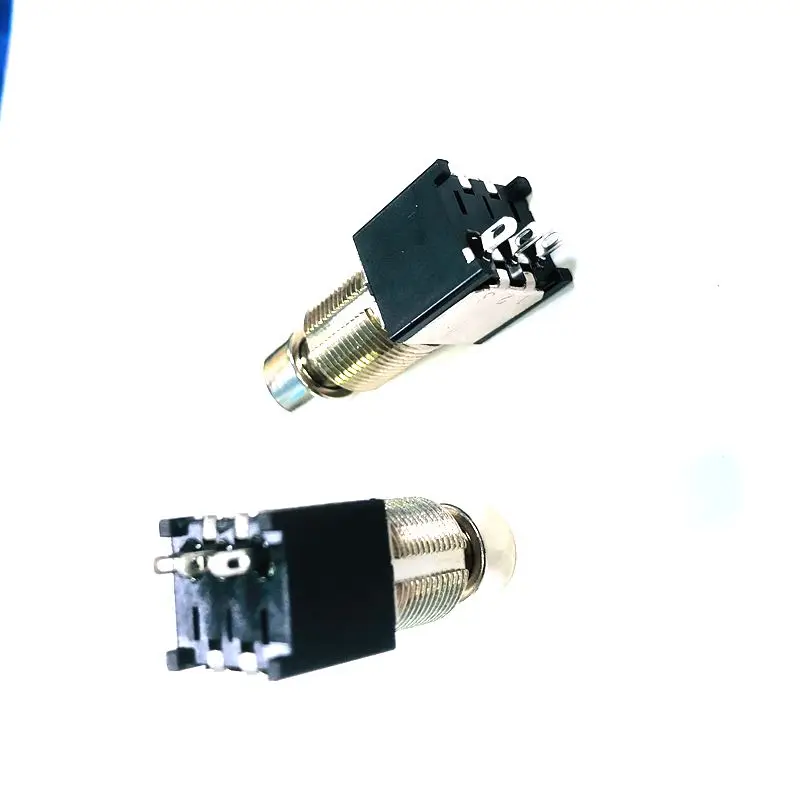 Original  SF12N  SPDT/DPDT  3 solder lug Pin sliver color Metal shaft momentary foot Switch for guitar effects