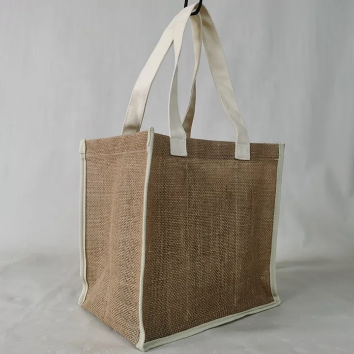 Eco Friendly Factory Customized 4 6 Bottle Jute Wine Bags For Wine Bottles Custom Logo Sublimation 6 Bottle Wine Bag Burlap Gift