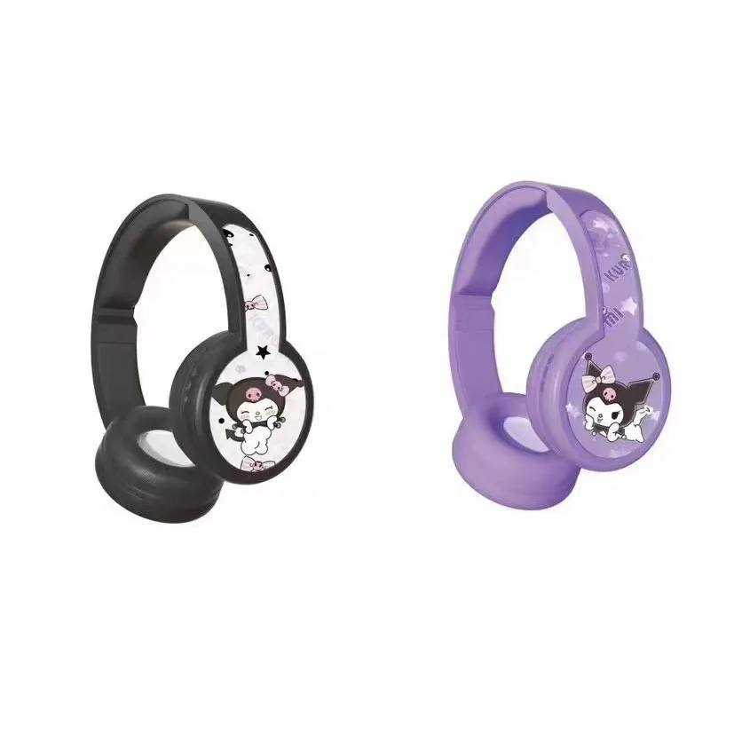Sanrioed bluetooth Wireless headphone kawaii Anime kuromi Cinnamoroll Headsets Foldable Game Earphone for Phones Laptop