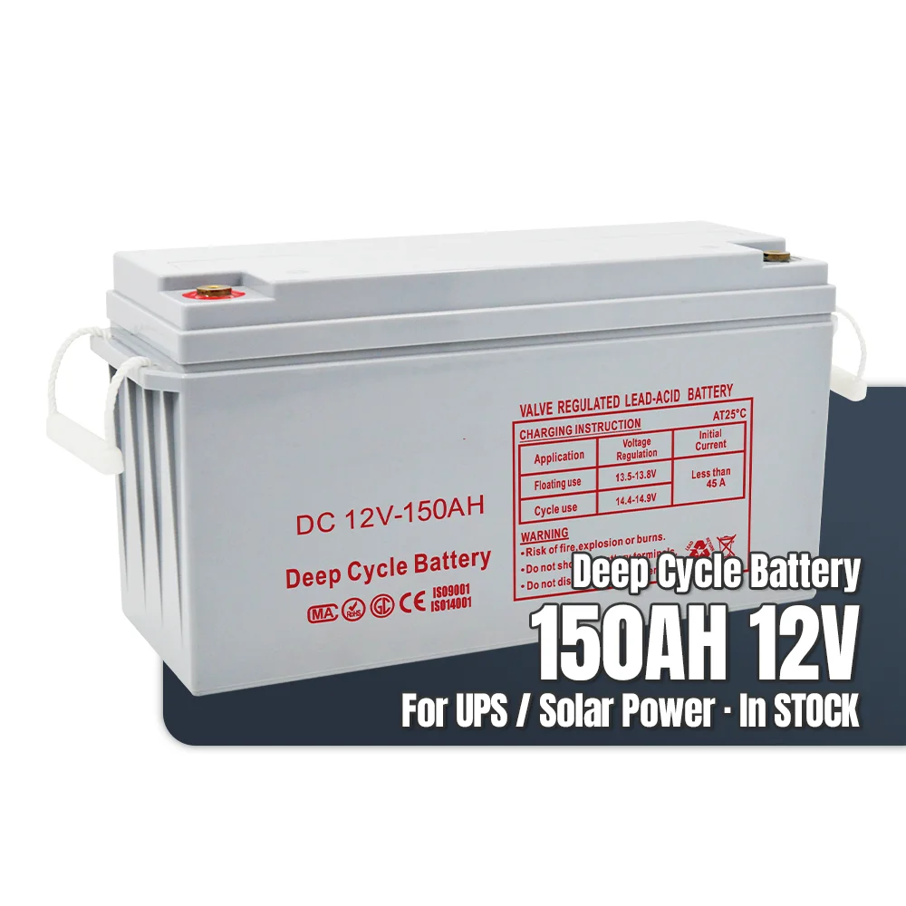 Eu Warehouse Gel Deep Cycle Lead Acid Batteries 150ah Battery Lead Acid 12v Lead Acid Car Battery For Bicycle