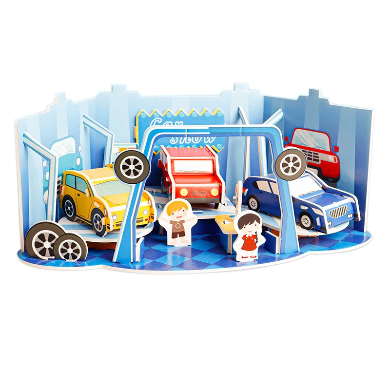 New Arrival Puzzle Toy Christmas Tree House Model 3D Paper Puzzle Educational Toys For Kids