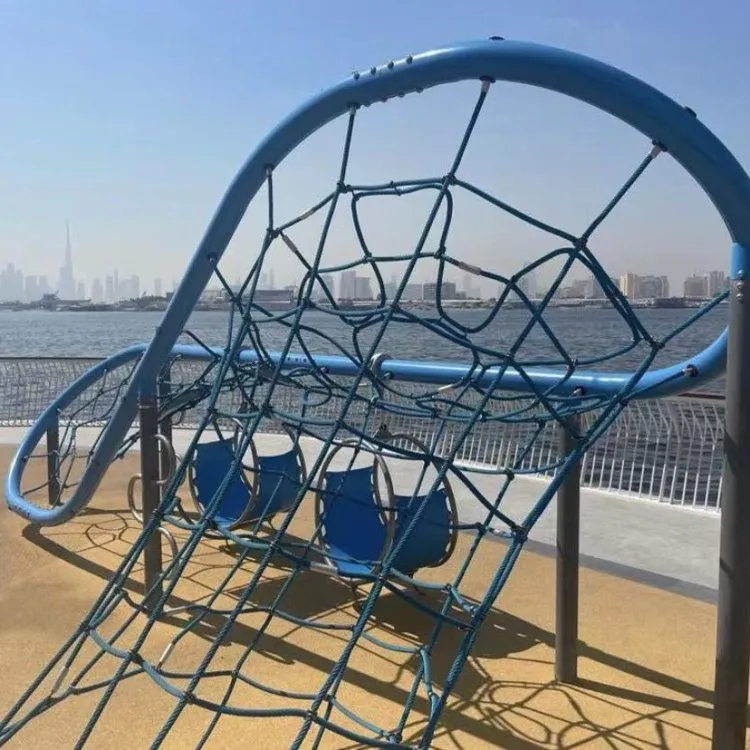 16mm 6 strand PP multi color steel wire combined rope for climbing net cargo