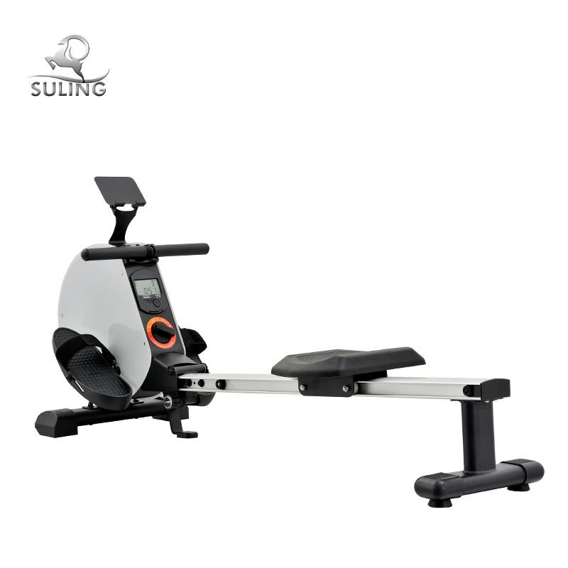 Home gym Commercial cardio equipment back Foldable magnetic console rowers rowing machine with LCD monitor