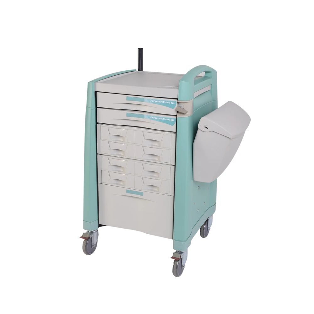 Factory Wholesale ABS Medical Equipment Trolley Hospital Medicine Cart Emergency Trolley