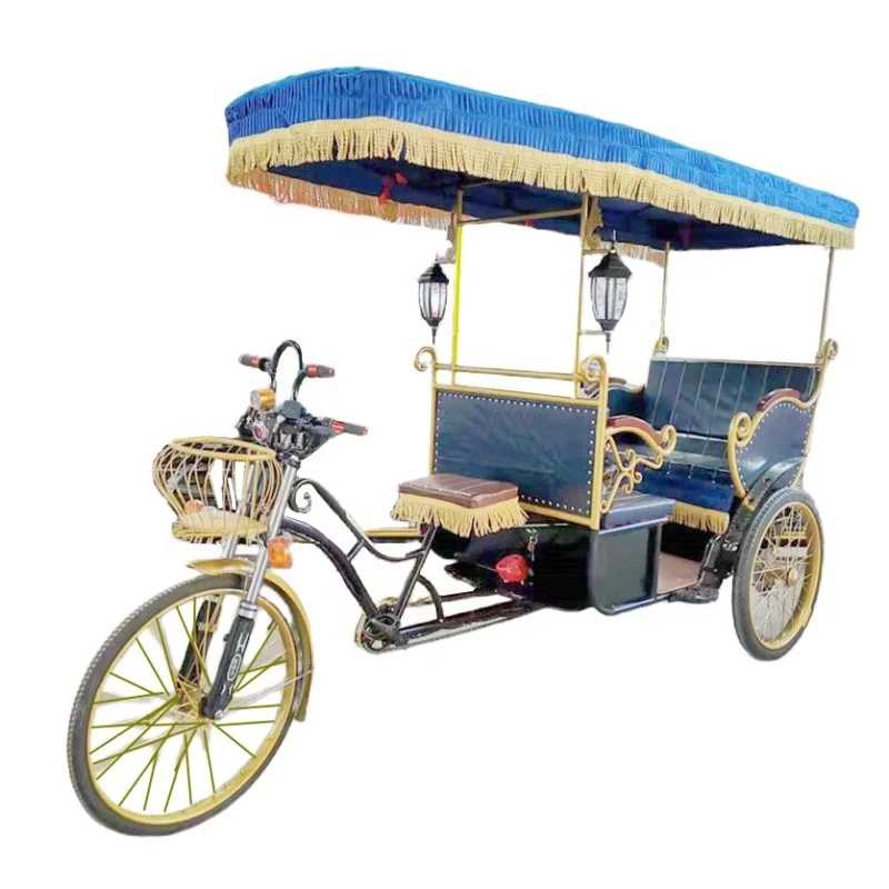 ETOO Brand hot Selling New sightseeing car 3/4 passengers electric tricycles electric rickshaw for sale