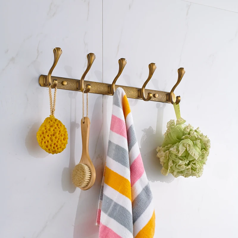 Zinc Alloy 3-8 Robe Hook Clothes Hook Rack Chrome Bronze Golden